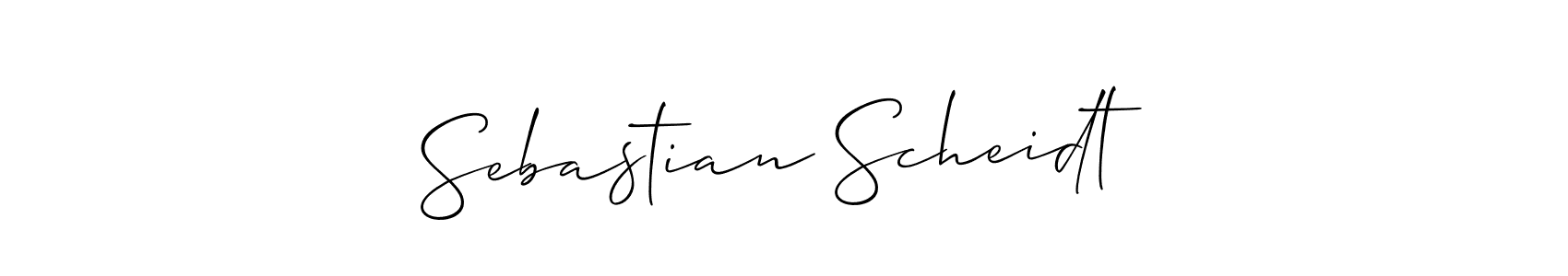 It looks lik you need a new signature style for name Sebastian Scheidt. Design unique handwritten (Allison_Script) signature with our free signature maker in just a few clicks. Sebastian Scheidt signature style 2 images and pictures png