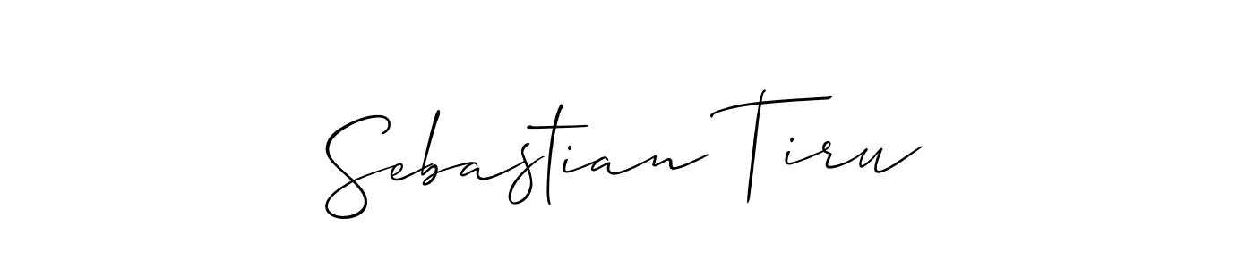 Create a beautiful signature design for name Sebastian Tiru. With this signature (Allison_Script) fonts, you can make a handwritten signature for free. Sebastian Tiru signature style 2 images and pictures png