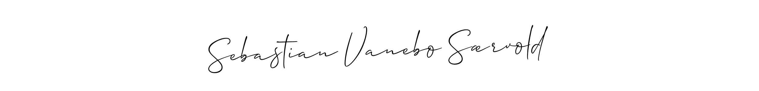 Create a beautiful signature design for name Sebastian Vanebo Særvold. With this signature (Allison_Script) fonts, you can make a handwritten signature for free. Sebastian Vanebo Særvold signature style 2 images and pictures png
