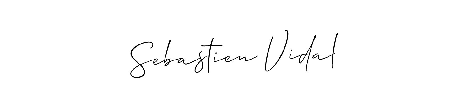 Sebastien Vidal stylish signature style. Best Handwritten Sign (Allison_Script) for my name. Handwritten Signature Collection Ideas for my name Sebastien Vidal. Sebastien Vidal signature style 2 images and pictures png
