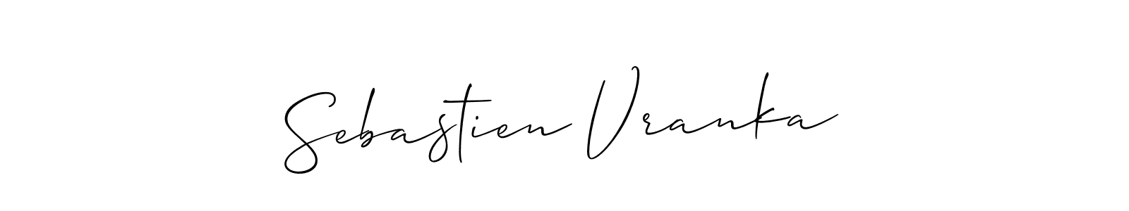 Sebastien Vranka stylish signature style. Best Handwritten Sign (Allison_Script) for my name. Handwritten Signature Collection Ideas for my name Sebastien Vranka. Sebastien Vranka signature style 2 images and pictures png