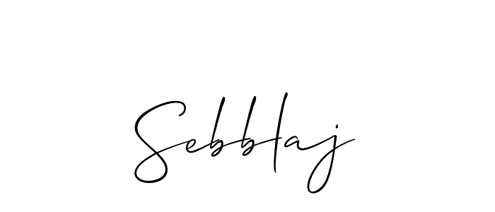 How to make Sebblaj name signature. Use Allison_Script style for creating short signs online. This is the latest handwritten sign. Sebblaj signature style 2 images and pictures png