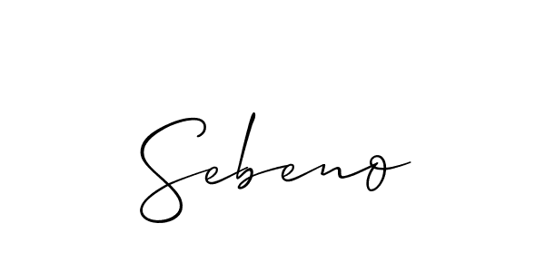How to make Sebeno name signature. Use Allison_Script style for creating short signs online. This is the latest handwritten sign. Sebeno signature style 2 images and pictures png