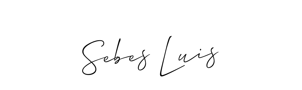 Create a beautiful signature design for name Sebes Luis. With this signature (Allison_Script) fonts, you can make a handwritten signature for free. Sebes Luis signature style 2 images and pictures png