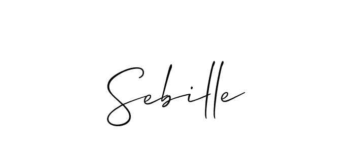 Design your own signature with our free online signature maker. With this signature software, you can create a handwritten (Allison_Script) signature for name Sebille. Sebille signature style 2 images and pictures png