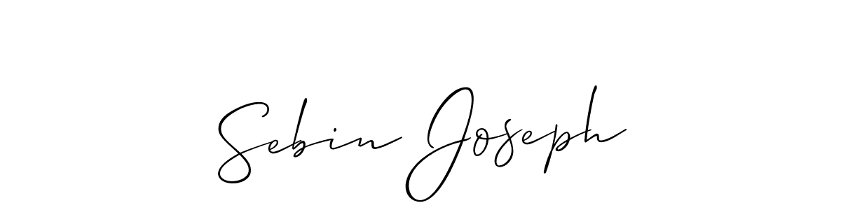 Create a beautiful signature design for name Sebin Joseph. With this signature (Allison_Script) fonts, you can make a handwritten signature for free. Sebin Joseph signature style 2 images and pictures png