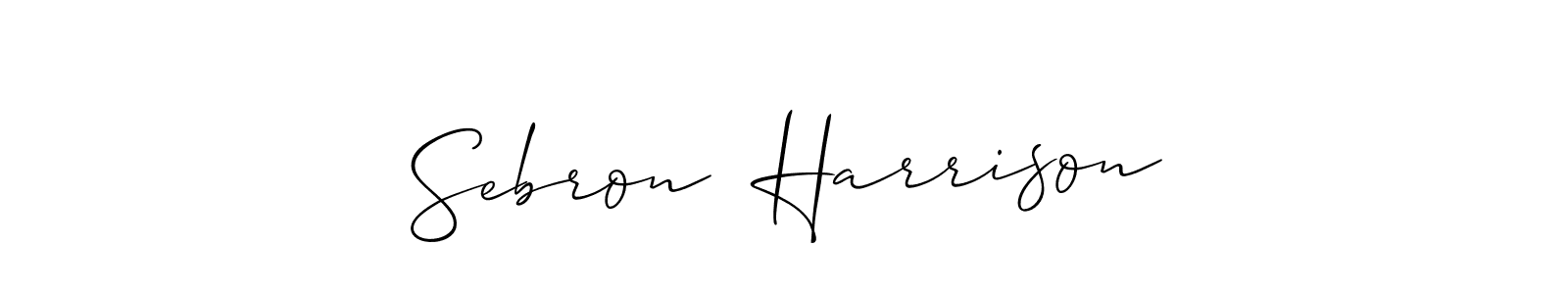 How to make Sebron  Harrison signature? Allison_Script is a professional autograph style. Create handwritten signature for Sebron  Harrison name. Sebron  Harrison signature style 2 images and pictures png