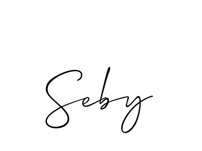 Seby stylish signature style. Best Handwritten Sign (Allison_Script) for my name. Handwritten Signature Collection Ideas for my name Seby. Seby signature style 2 images and pictures png