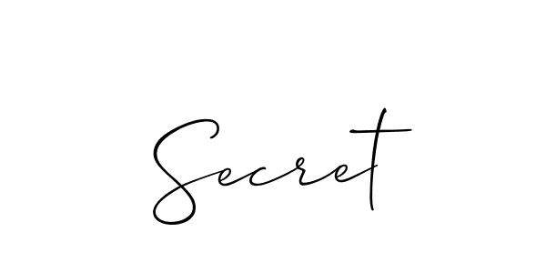 How to make Secret signature? Allison_Script is a professional autograph style. Create handwritten signature for Secret name. Secret signature style 2 images and pictures png