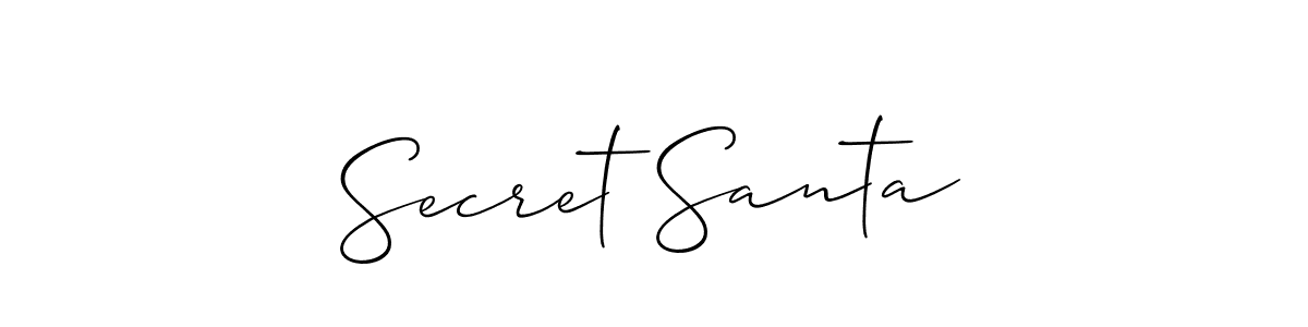 Make a beautiful signature design for name Secret Santa. With this signature (Allison_Script) style, you can create a handwritten signature for free. Secret Santa signature style 2 images and pictures png