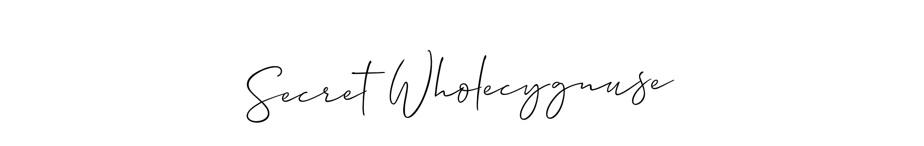 This is the best signature style for the Secret Wholecygnuse name. Also you like these signature font (Allison_Script). Mix name signature. Secret Wholecygnuse signature style 2 images and pictures png