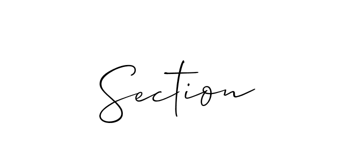 Also we have Section name is the best signature style. Create professional handwritten signature collection using Allison_Script autograph style. Section signature style 2 images and pictures png