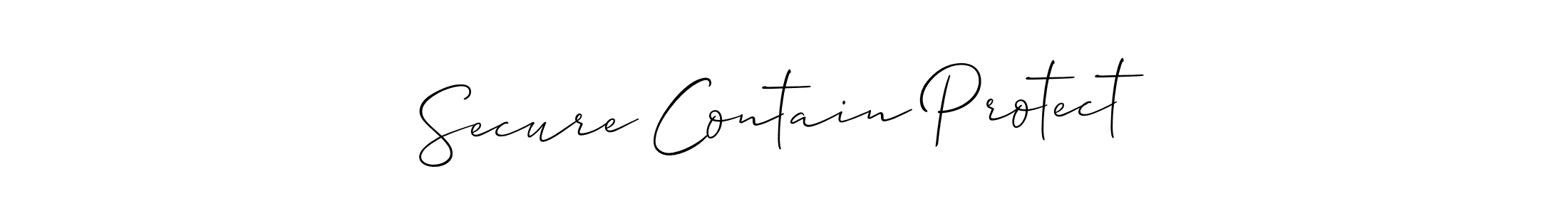 if you are searching for the best signature style for your name Secure Contain Protect. so please give up your signature search. here we have designed multiple signature styles  using Allison_Script. Secure Contain Protect signature style 2 images and pictures png