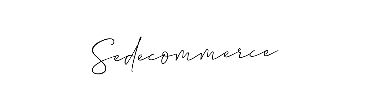 Also You can easily find your signature by using the search form. We will create Sedecommerce name handwritten signature images for you free of cost using Allison_Script sign style. Sedecommerce signature style 2 images and pictures png