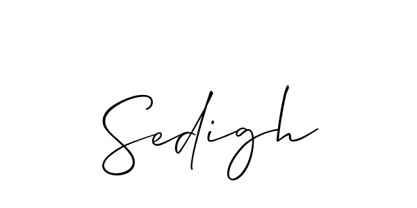 It looks lik you need a new signature style for name Sedigh. Design unique handwritten (Allison_Script) signature with our free signature maker in just a few clicks. Sedigh signature style 2 images and pictures png