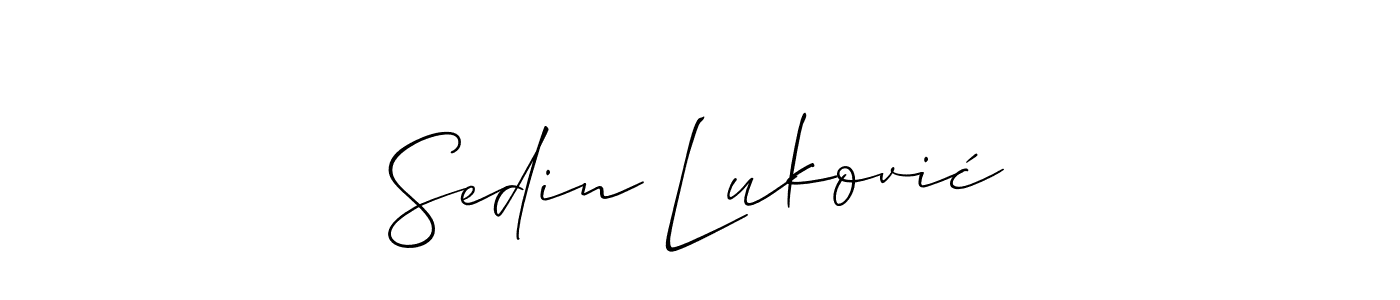 This is the best signature style for the Sedin Luković name. Also you like these signature font (Allison_Script). Mix name signature. Sedin Luković signature style 2 images and pictures png