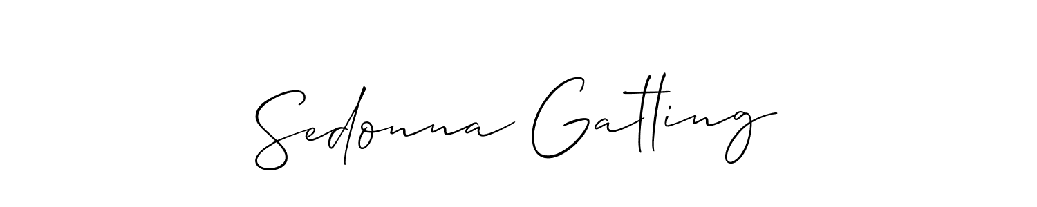 Similarly Allison_Script is the best handwritten signature design. Signature creator online .You can use it as an online autograph creator for name Sedonna Gatling. Sedonna Gatling signature style 2 images and pictures png