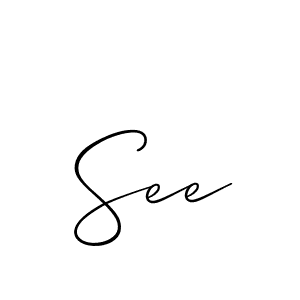 Similarly Allison_Script is the best handwritten signature design. Signature creator online .You can use it as an online autograph creator for name See. See signature style 2 images and pictures png