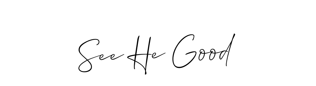 How to make See He Good signature? Allison_Script is a professional autograph style. Create handwritten signature for See He Good name. See He Good signature style 2 images and pictures png