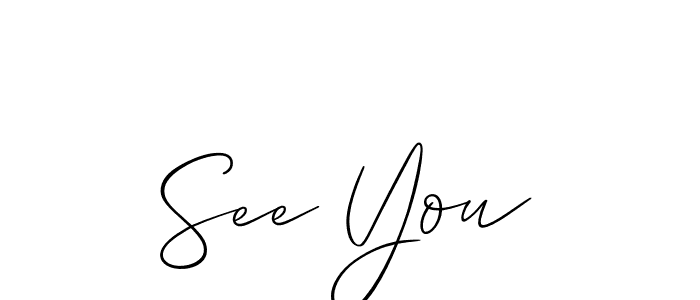 You should practise on your own different ways (Allison_Script) to write your name (See You) in signature. don't let someone else do it for you. See You signature style 2 images and pictures png