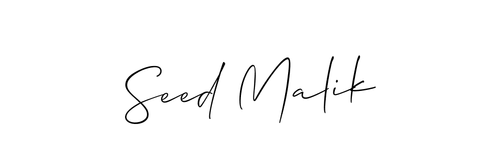 if you are searching for the best signature style for your name Seed Malik. so please give up your signature search. here we have designed multiple signature styles  using Allison_Script. Seed Malik signature style 2 images and pictures png
