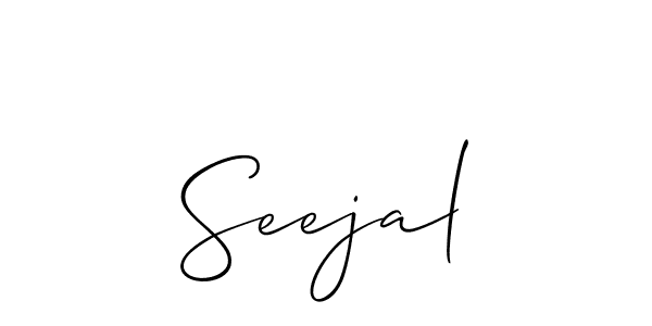 Create a beautiful signature design for name Seejal. With this signature (Allison_Script) fonts, you can make a handwritten signature for free. Seejal signature style 2 images and pictures png