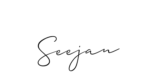 Also we have Seejan name is the best signature style. Create professional handwritten signature collection using Allison_Script autograph style. Seejan signature style 2 images and pictures png