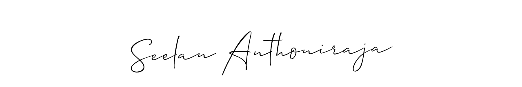 Make a short Seelan Anthoniraja signature style. Manage your documents anywhere anytime using Allison_Script. Create and add eSignatures, submit forms, share and send files easily. Seelan Anthoniraja signature style 2 images and pictures png