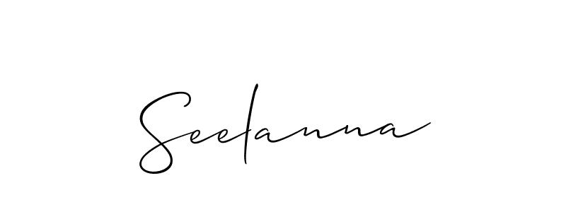 You should practise on your own different ways (Allison_Script) to write your name (Seelanna) in signature. don't let someone else do it for you. Seelanna signature style 2 images and pictures png