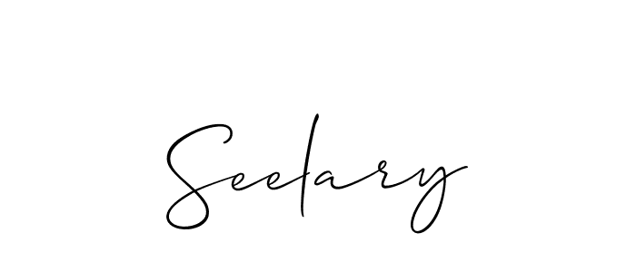 You should practise on your own different ways (Allison_Script) to write your name (Seelary) in signature. don't let someone else do it for you. Seelary signature style 2 images and pictures png