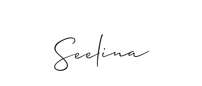 You should practise on your own different ways (Allison_Script) to write your name (Seelina) in signature. don't let someone else do it for you. Seelina signature style 2 images and pictures png