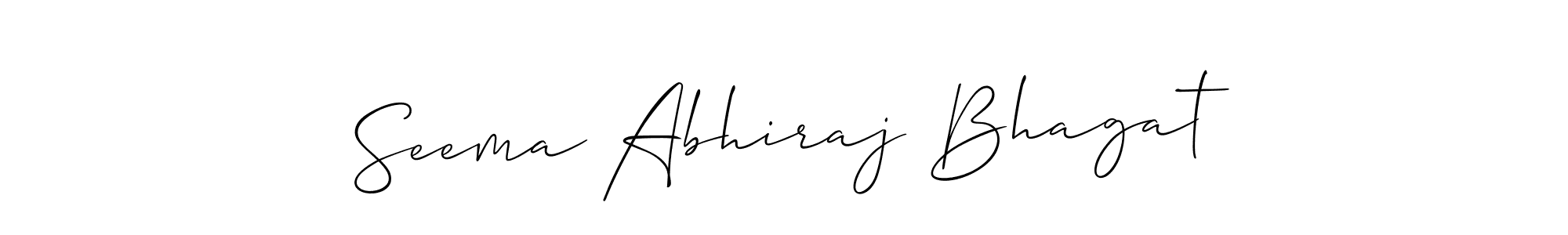 You can use this online signature creator to create a handwritten signature for the name Seema Abhiraj Bhagat. This is the best online autograph maker. Seema Abhiraj Bhagat signature style 2 images and pictures png