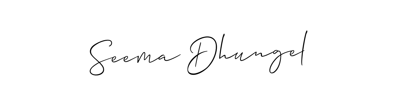 You can use this online signature creator to create a handwritten signature for the name Seema Dhungel. This is the best online autograph maker. Seema Dhungel signature style 2 images and pictures png