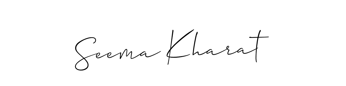 if you are searching for the best signature style for your name Seema Kharat. so please give up your signature search. here we have designed multiple signature styles  using Allison_Script. Seema Kharat signature style 2 images and pictures png