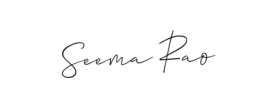 Also You can easily find your signature by using the search form. We will create Seema Rao name handwritten signature images for you free of cost using Allison_Script sign style. Seema Rao signature style 2 images and pictures png