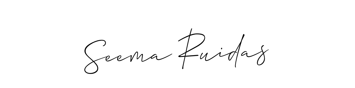How to make Seema Ruidas signature? Allison_Script is a professional autograph style. Create handwritten signature for Seema Ruidas name. Seema Ruidas signature style 2 images and pictures png