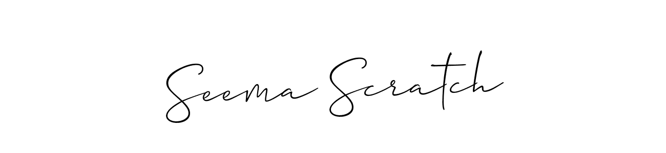 It looks lik you need a new signature style for name Seema Scratch. Design unique handwritten (Allison_Script) signature with our free signature maker in just a few clicks. Seema Scratch signature style 2 images and pictures png