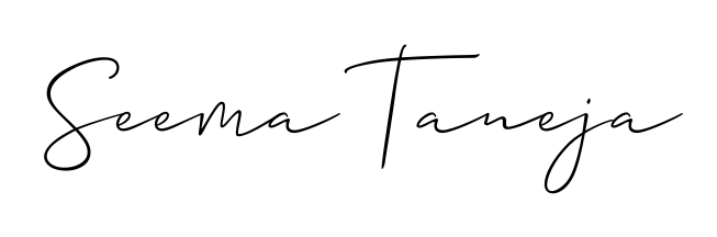 Designed for modern professionals: Seema Taneja name signature crafted with Allison_Script script. Ready for digital PDF workflows. Seema Taneja signature style 2 images and pictures png