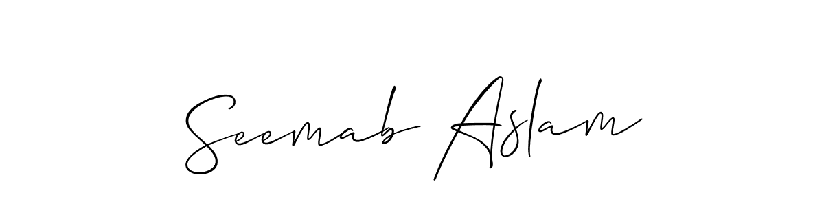 Make a beautiful signature design for name Seemab Aslam. Use this online signature maker to create a handwritten signature for free. Seemab Aslam signature style 2 images and pictures png
