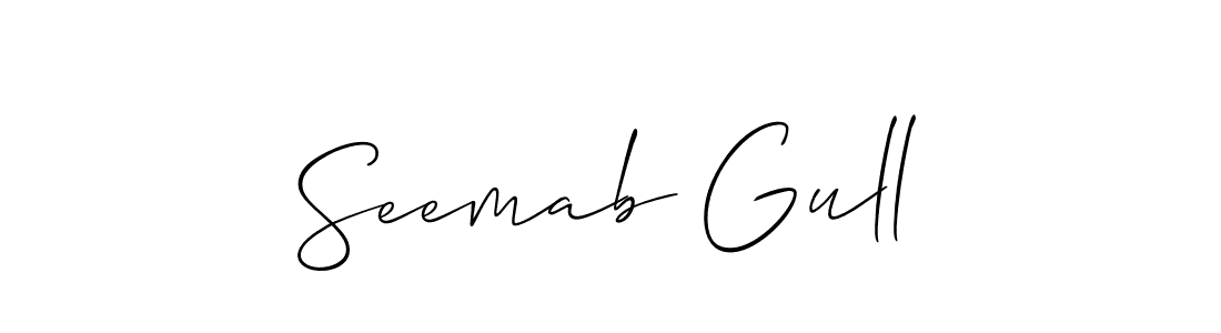 if you are searching for the best signature style for your name Seemab Gull. so please give up your signature search. here we have designed multiple signature styles  using Allison_Script. Seemab Gull signature style 2 images and pictures png