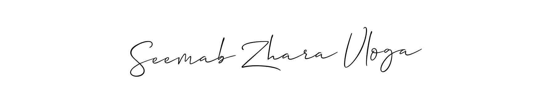 Also we have Seemab Zhara Vloga name is the best signature style. Create professional handwritten signature collection using Allison_Script autograph style. Seemab Zhara Vloga signature style 2 images and pictures png