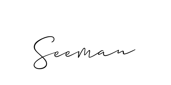 Best and Professional Signature Style for Seeman. Allison_Script Best Signature Style Collection. Seeman signature style 2 images and pictures png
