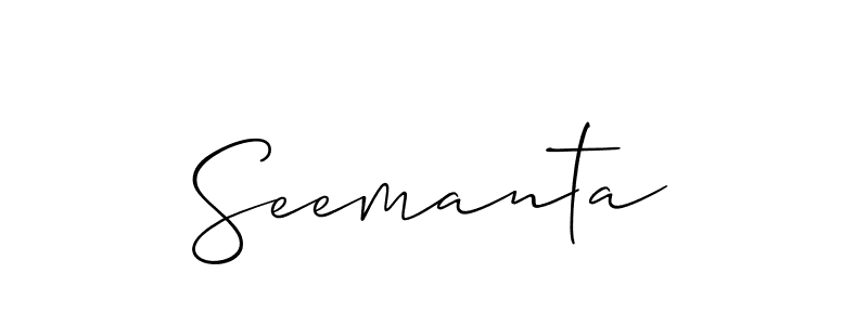 Also You can easily find your signature by using the search form. We will create Seemanta name handwritten signature images for you free of cost using Allison_Script sign style. Seemanta signature style 2 images and pictures png