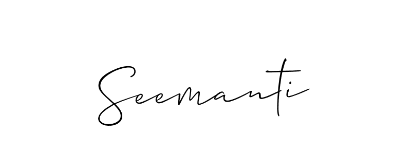 Once you've used our free online signature maker to create your best signature Allison_Script style, it's time to enjoy all of the benefits that Seemanti name signing documents. Seemanti signature style 2 images and pictures png