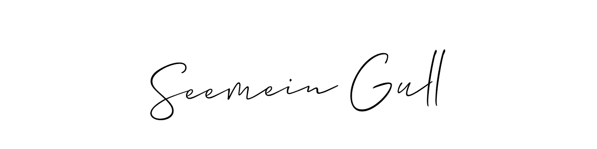 if you are searching for the best signature style for your name Seemein Gull. so please give up your signature search. here we have designed multiple signature styles  using Allison_Script. Seemein Gull signature style 2 images and pictures png
