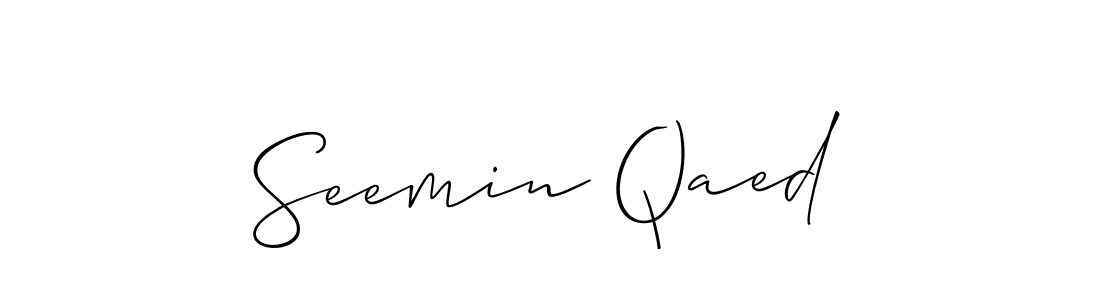 You can use this online signature creator to create a handwritten signature for the name Seemin Qaed. This is the best online autograph maker. Seemin Qaed signature style 2 images and pictures png