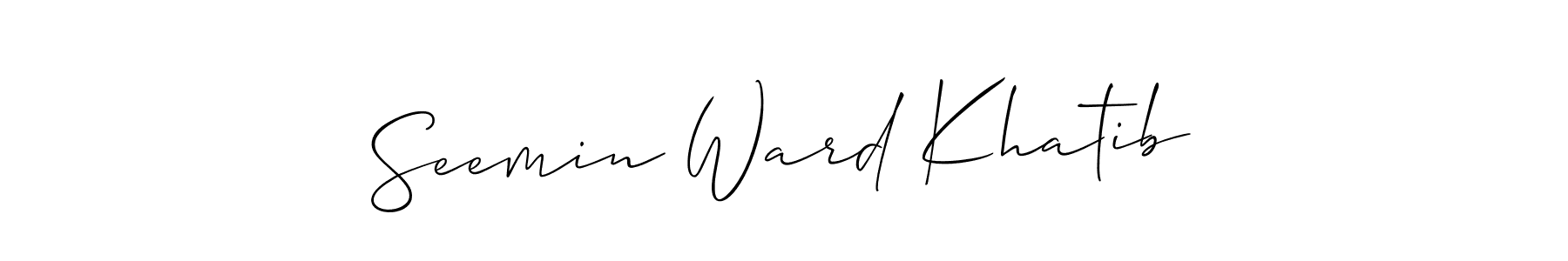 Once you've used our free online signature maker to create your best signature Allison_Script style, it's time to enjoy all of the benefits that Seemin Ward Khatib name signing documents. Seemin Ward Khatib signature style 2 images and pictures png