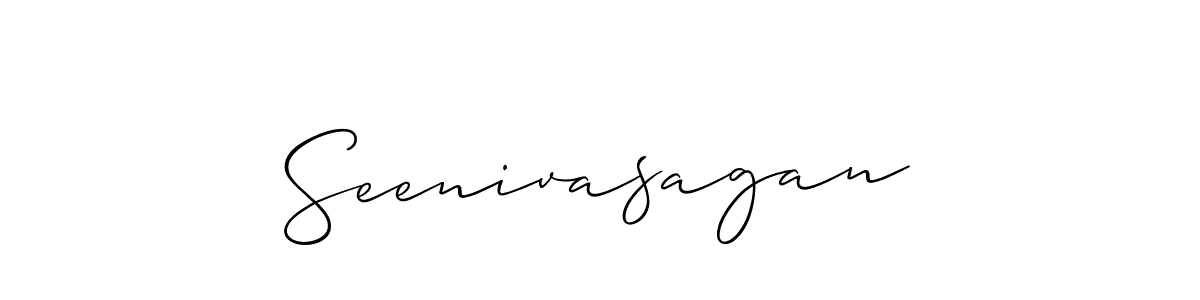 How to Draw Seenivasagan signature style? Allison_Script is a latest design signature styles for name Seenivasagan. Seenivasagan signature style 2 images and pictures png