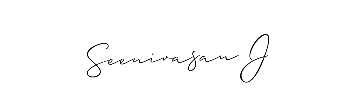 This is the best signature style for the Seenivasan J name. Also you like these signature font (Allison_Script). Mix name signature. Seenivasan J signature style 2 images and pictures png