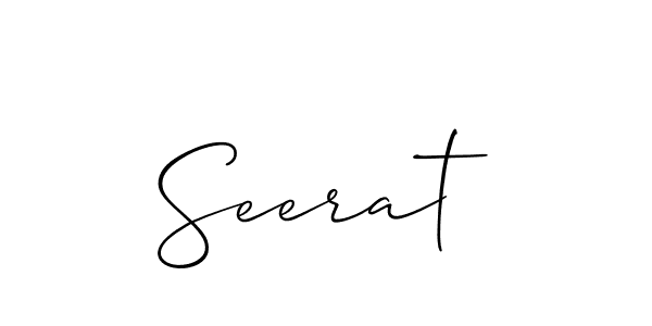 You should practise on your own different ways (Allison_Script) to write your name (Seerat) in signature. don't let someone else do it for you. Seerat signature style 2 images and pictures png